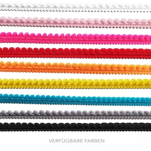 1 m mini pompon border, 12 colors to choose from