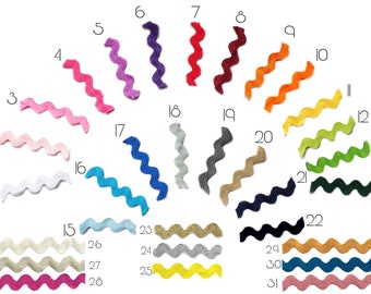 1 m Zackenlitze/ MAXI / 10mm / blau/gelb/pink/grün/lila/braun/gold/silber/weiß/pink/orange/schwarz für Dekoration und DIY Projekte