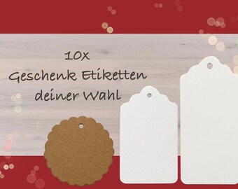 Geschenk- Etiketten, Namensschild mit Schnur. Verschiedene Designs, Anhänger, Geschenk, Name, Weihnachten, Geburtstag, Geschenkband