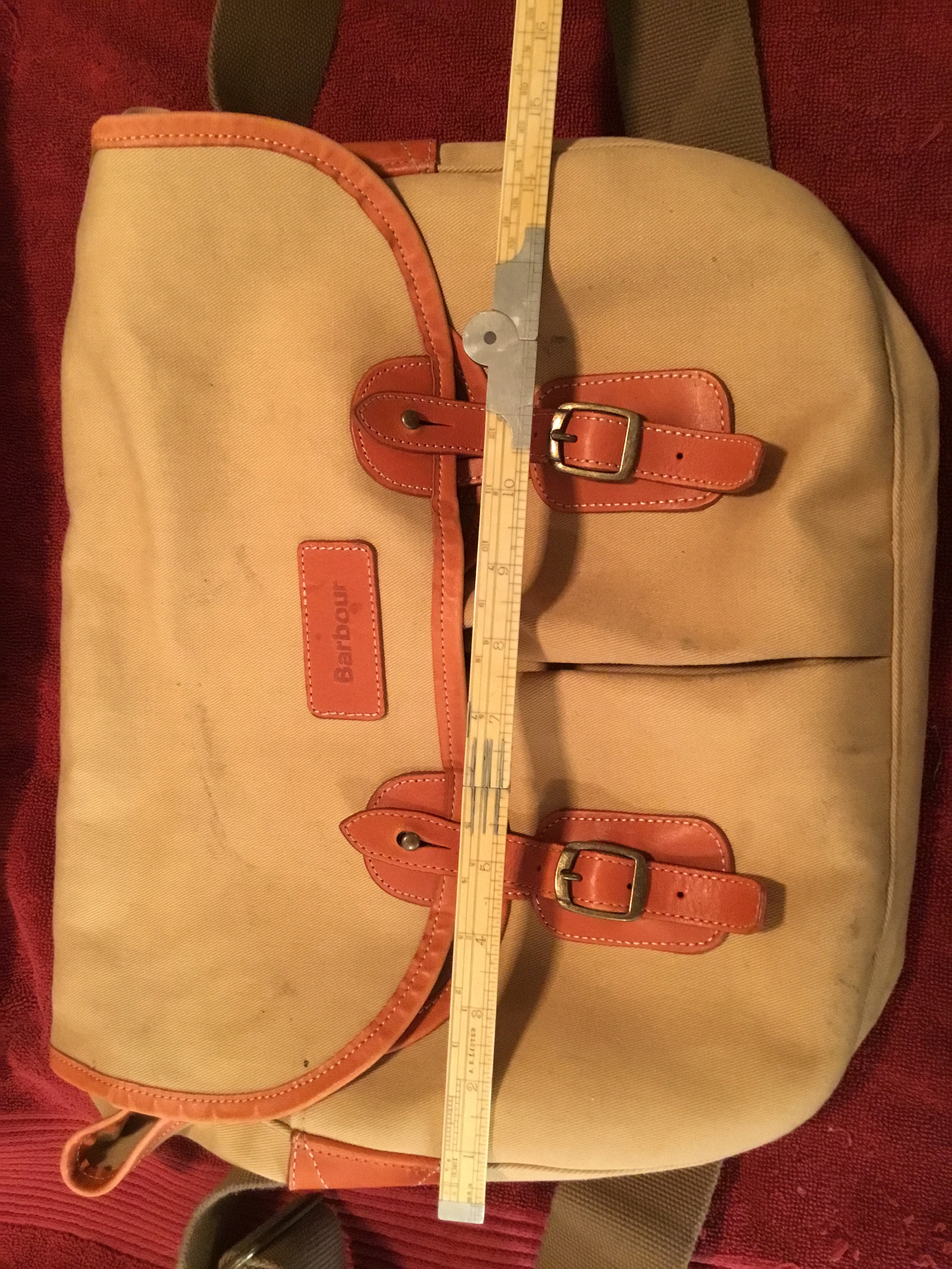 Vintage English Barbour fishing bag, Barbour bag, vintage hunting bag,  messenger bag