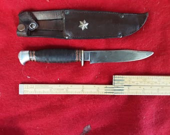 couteau Sheffield Bowie vintage, couteau de chasse Sheffield vintage
