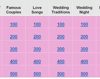 Bachelorette Jeopardy Powerpoint | Bachelorette Trinkspiel | Einzigartige Bachelorette Aktivität| Kein Druck!