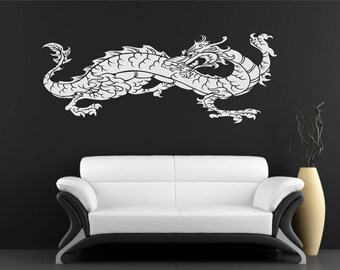 dragon sticker Dragon wall stickers,duel dragons Martial Arts decal symbol 