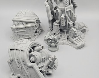 Titan model terrain piece / sci -fi destroyed titan ruin set scenery terrain piece wargaming dnd rpg titan terrain props