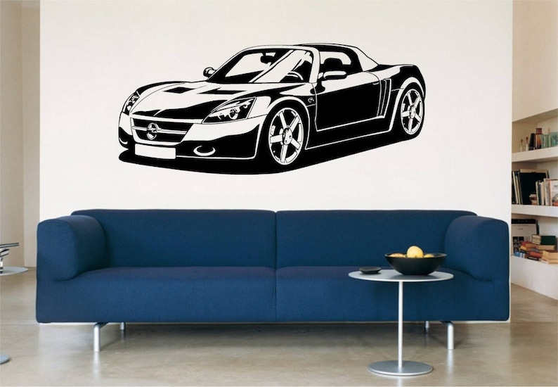 Voiture de sport sticker mural voiture vinyle Decor chambre denfant