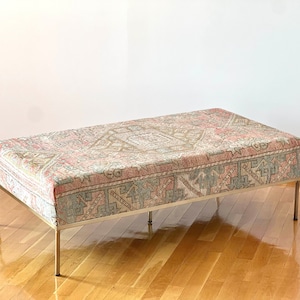 Vintage Kilim Coffee Table, Ottoman Bench, Living Room Benches