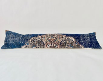 Capa de almofada Kilim lombar extra longa: almofada turca tecida à mão