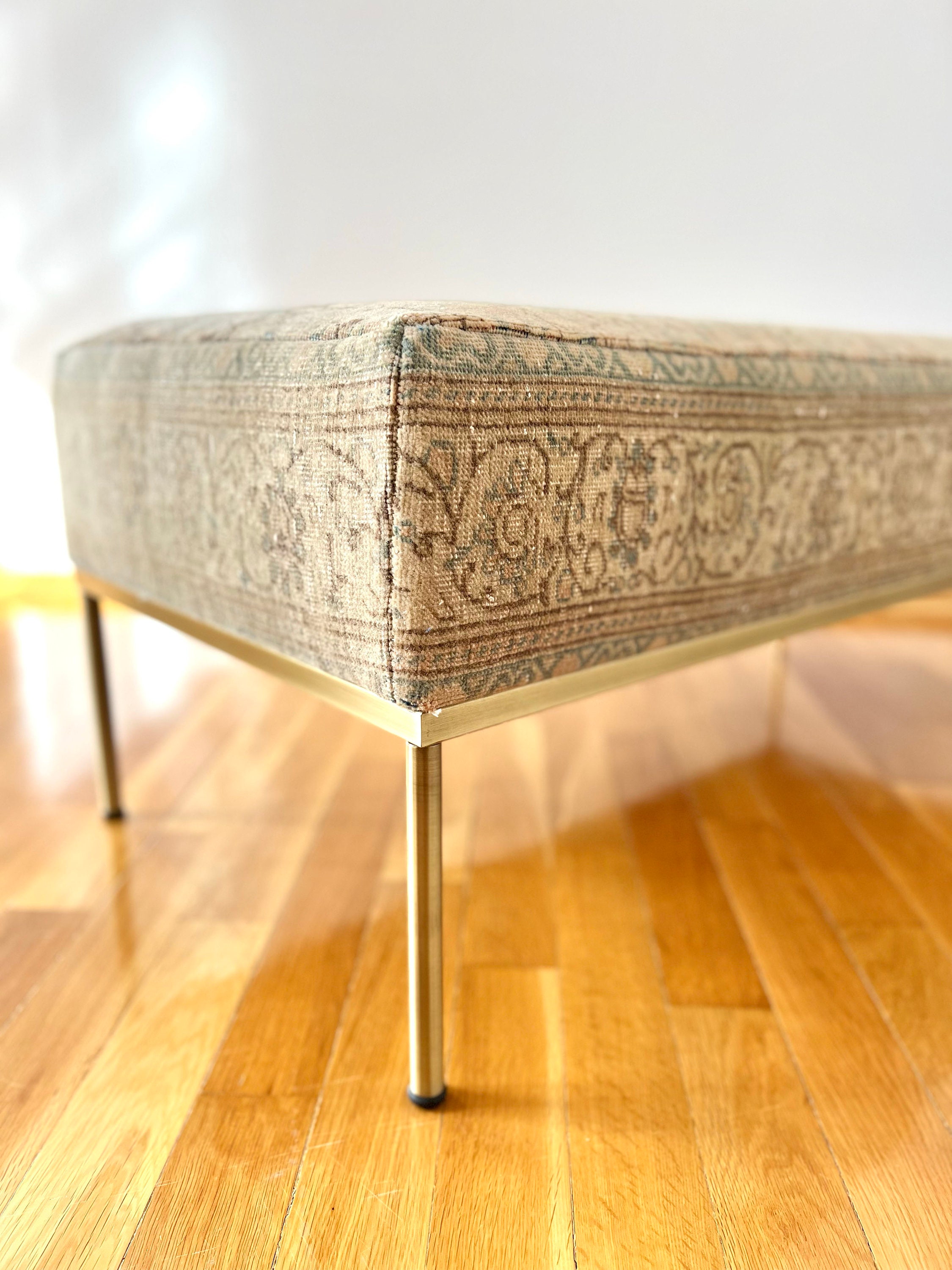 Vintage Kilim Bench Ottoman Bench Living Room Benches Etsy