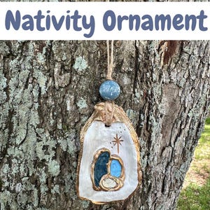 Decorazione natalizia a forma di ostrica / decorazione natalizia / Gesù / decorazione natalizia cristiana / regalo stagionale