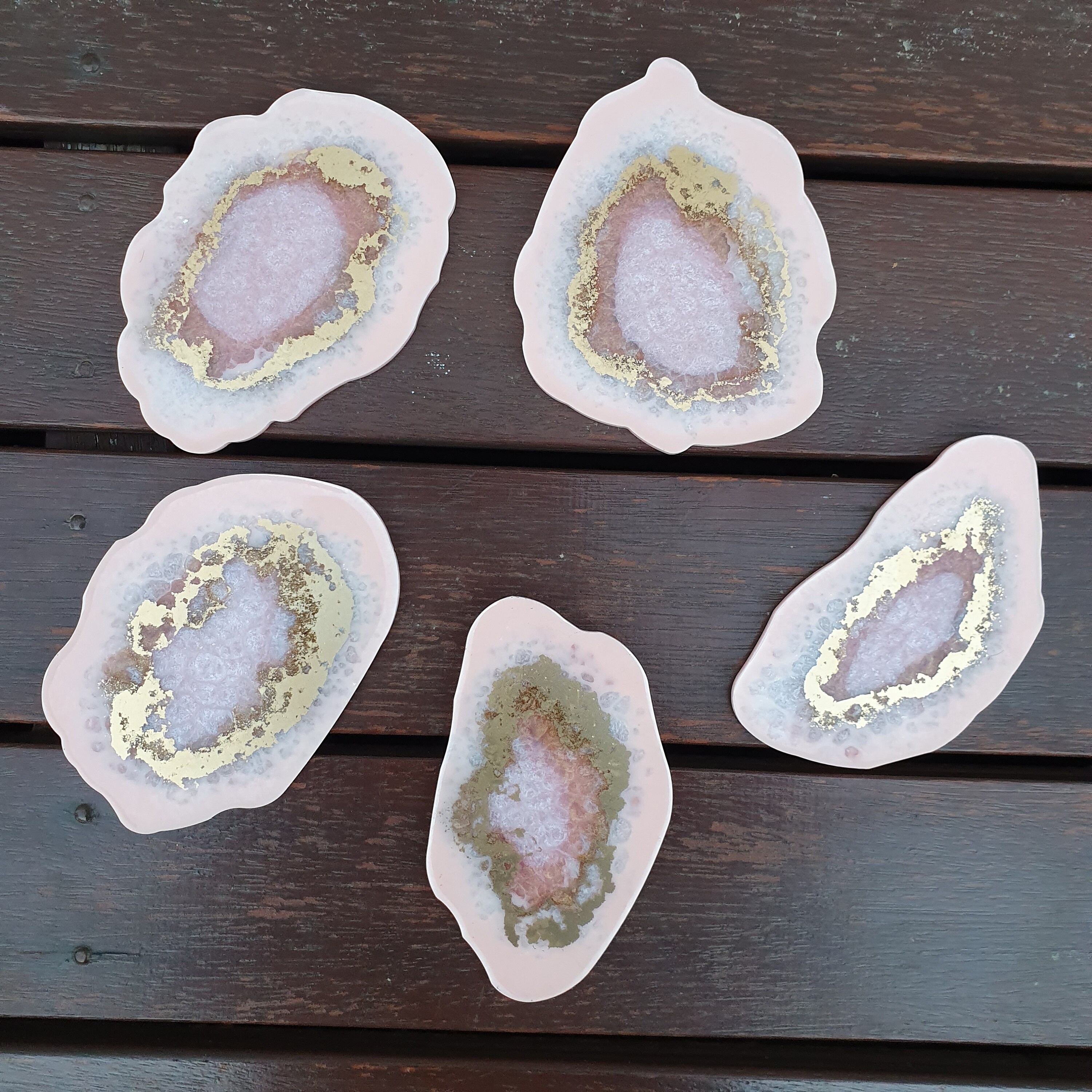 Geode resin mould coasters mold Etsy