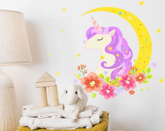 unicorn | unicorn clipart | unicorn decor | princess wall decals | unicorn stickers | baby wall decals | girls wall decal | unicorn print