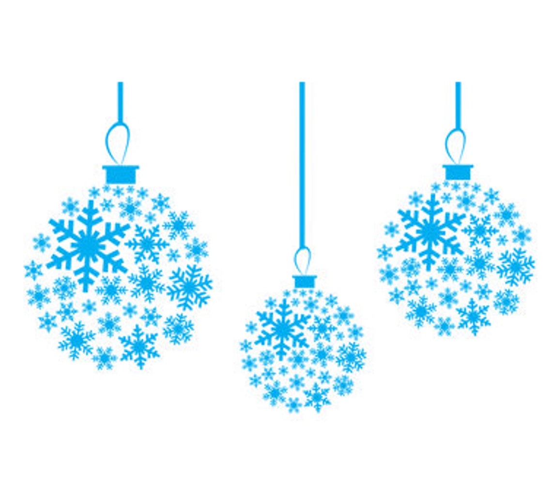 Boules sur le sapin de Noël flocons de neige neige Noël Etsy