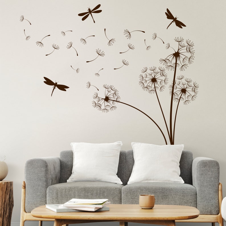 Dandelion Wall Decal | Vinyl Sticker | Self-adhesive | Home Decor ...