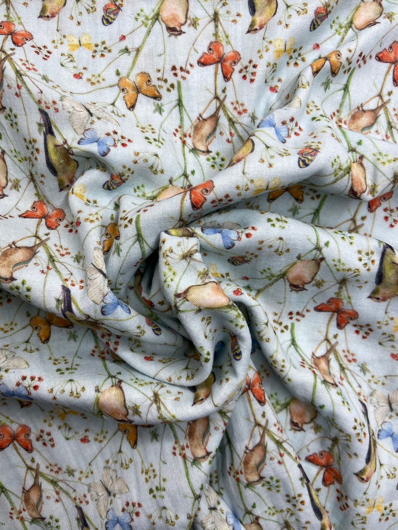 large floral muslin