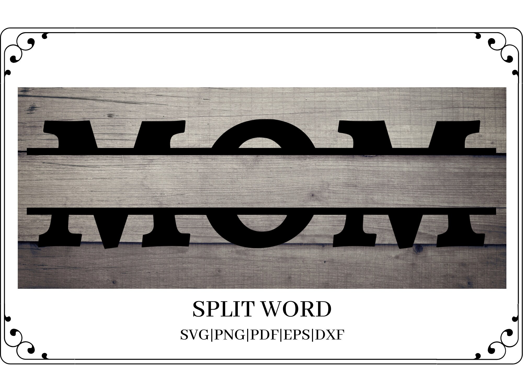 Download Mom Split Word Svg Cut File For Cricutmothers Day Svg Cut Etsy
