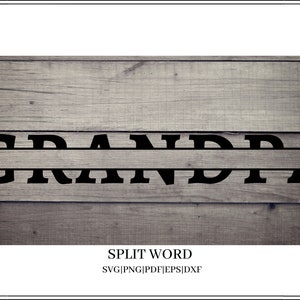 Download Grandma Split Word Svg Cut File For Etsy