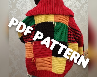 Pdf Pattern Cardigan Crochet Pattern JW Anderson Inspired PDF