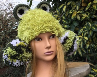 Crochet pattern - Frog Beanie Hat / Beanie hat / Child Hat / Girls Hat / Green Hat