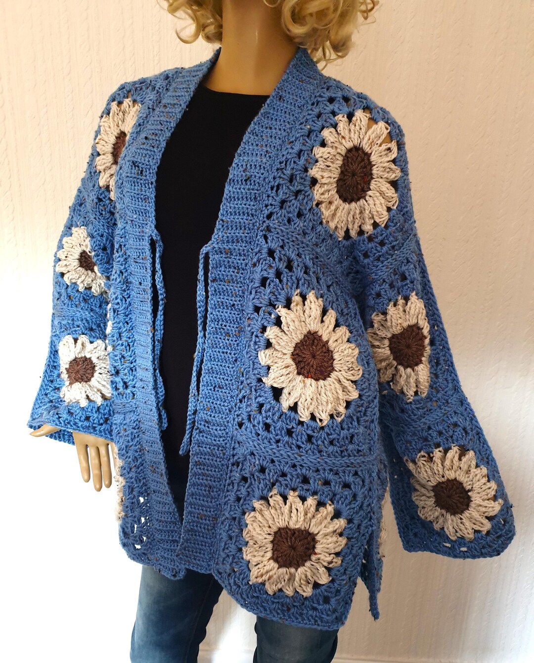 ニット/セーター 21SS DAIRIKU Flower Pattern Cardigan sky 21SS DAIRIKU Flower Pattern Cardigan sky 【公式通販】