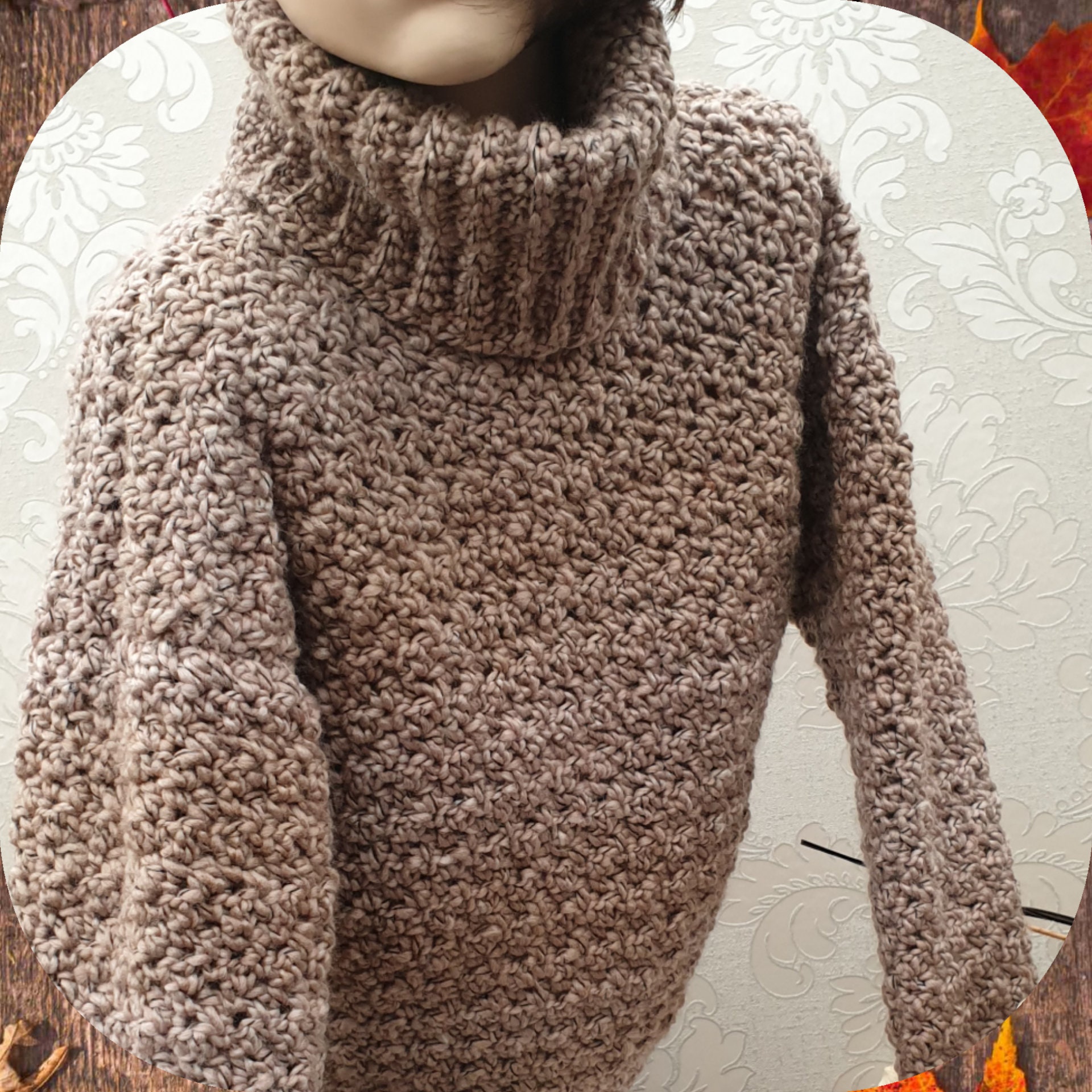 Crochet Pattern Chunky Sweater Pattern Nicola Pullover Pattern Etsy