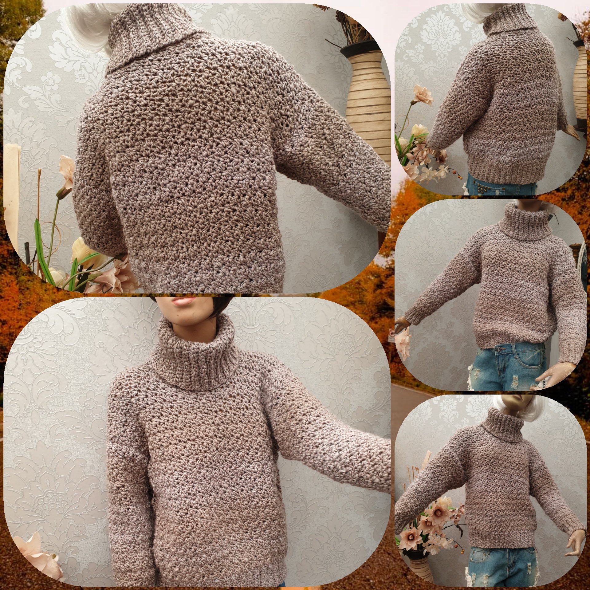 Crochet Pattern Chunky Sweater Pattern Nicola Pullover Pattern Etsy