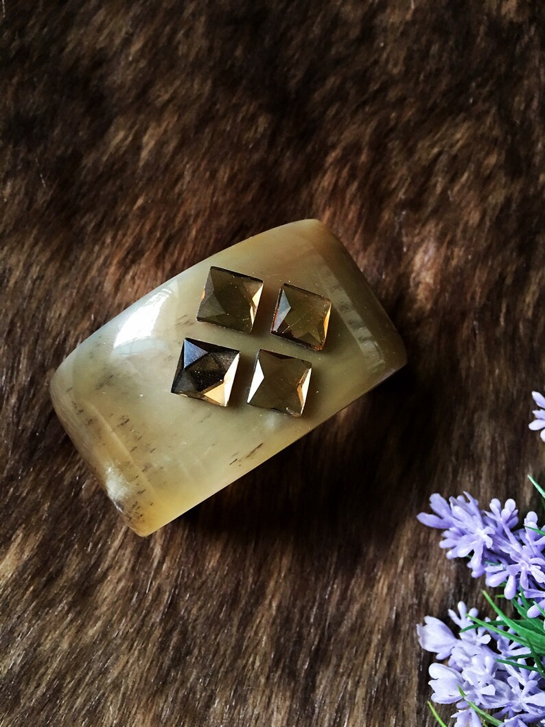Horn Cuff Bracelet with Crystal Resin Horn Bracelet Gift for Mom Gift for Her Cuff Bracelet Women Jewelry Horn Armband Women Armband AW555