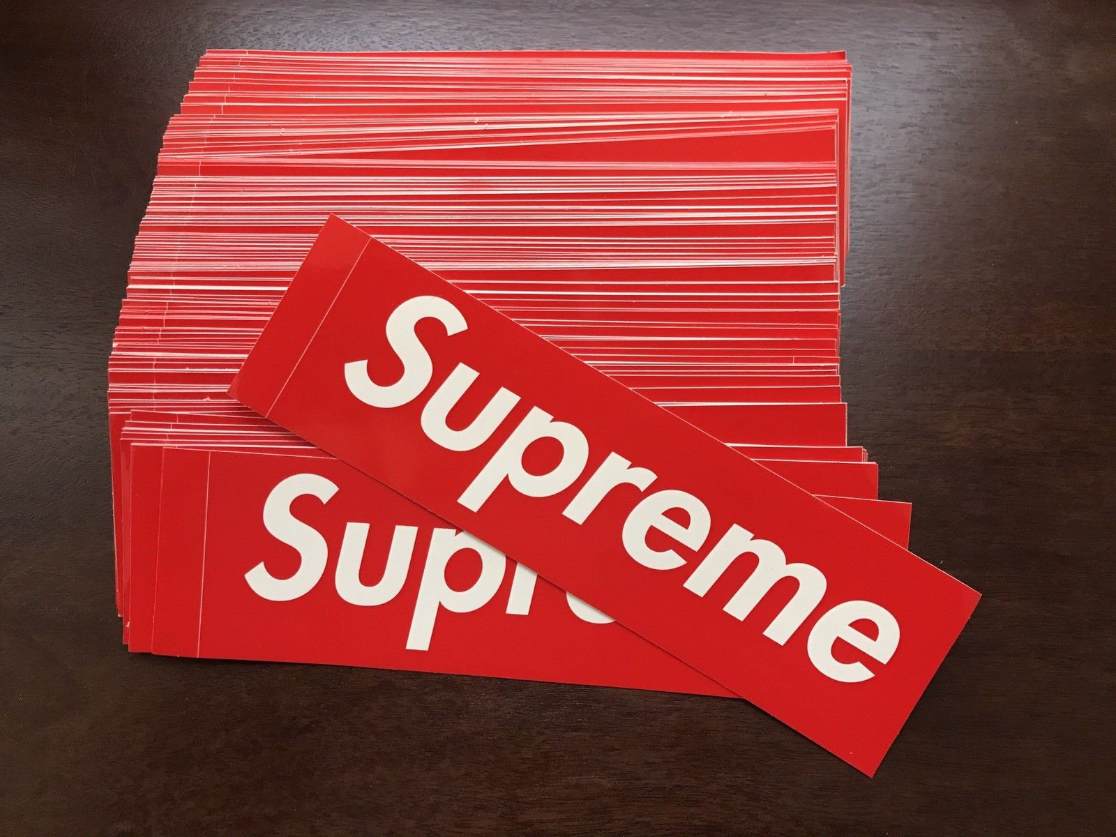 Supreme Box Logo Stickers red classic High Quality Fast | Etsy