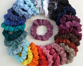 Jersey scrunchie. Soft, stretchy premium quality eco-friendly jersey in 28 colours.