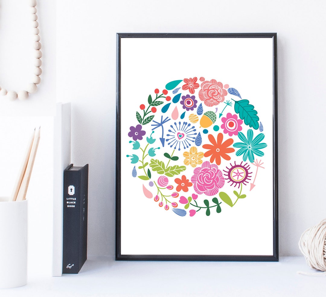 Printable Wall Art Graphic Floral 8 X 10 Nursery - Etsy