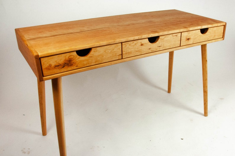 Midcentury Modern Cherry Wood Office Desk Etsy Canada