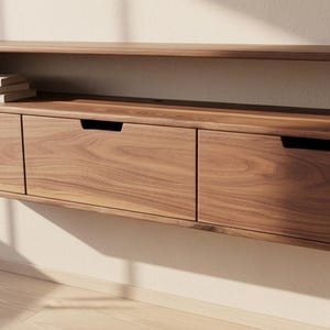 Custom Floating Console — Modern Entryway & Multiroom Storage