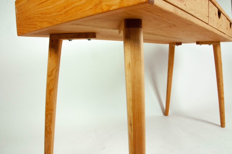 Midcentury Modern Cherry Wood Office Desk Etsy Canada