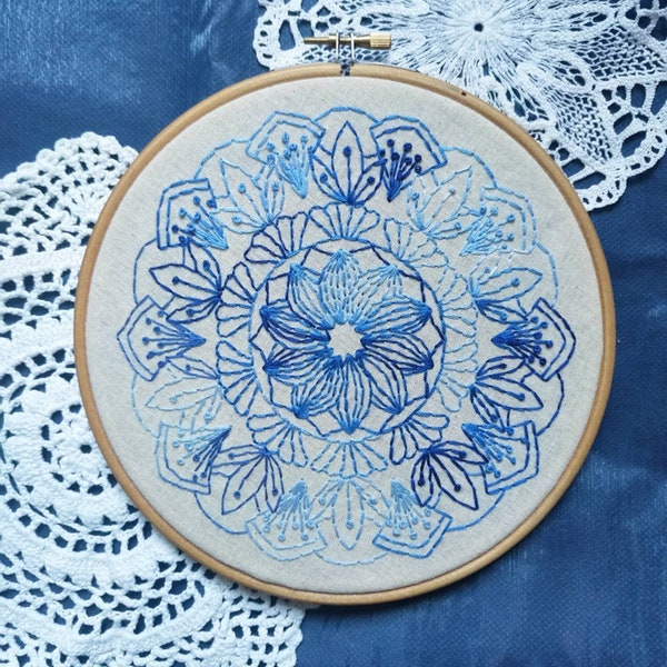 Mandala Embroidery Kit Etsy