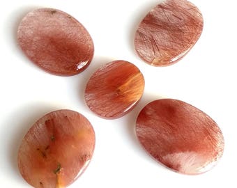 Rutilated Quartz Slices, Golden Rutilated Slices, Cooper Rutilated Smooth Slices, Natural Rutilated Quartz Slices, 11x9-16x12 MM,