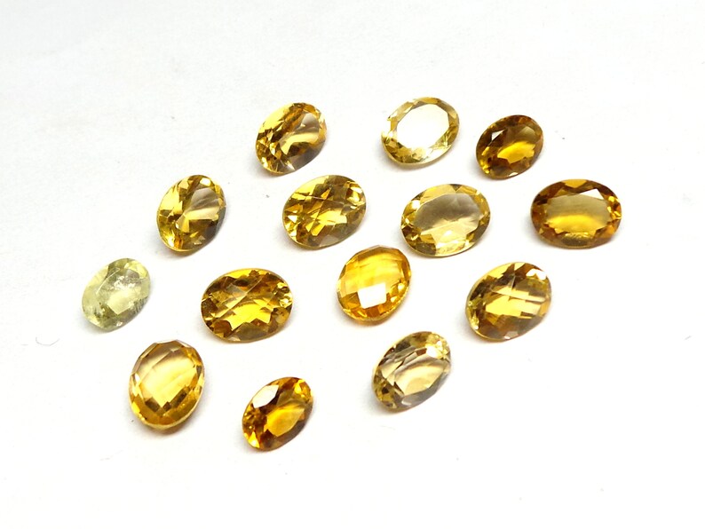 Natural Citrine Briolette Oval Slices Citrine Faceted Slices Citrine Slices Citrine Rose Cut Slices 7x5-8x6 MM,