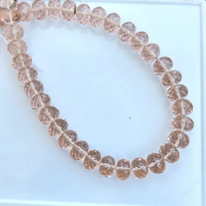 Champagne Quartz Faceted Rondelle Beads: Jewelry Making, 8 Inch