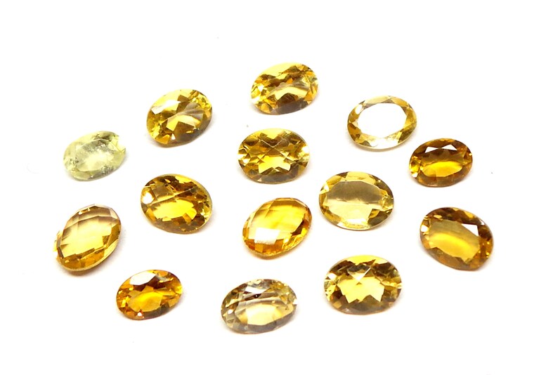 Natural Citrine Briolette Oval Slices Citrine Faceted Slices Citrine Slices Citrine Rose Cut Slices 7x5-8x6 MM,