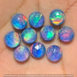 AAA + Qualität Aurora Opal Doublette Runde / Aurora Opal Doublette Rose Cut Cabochon / Multi Color Opal Designer Edelstein / Gartenblauer Imitationsopal,