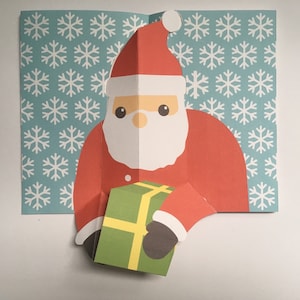 Pop Up 3D Santa Christmas Greetings Card! PopUp Winter Present