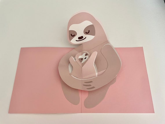Handmade Wildlife Greetings Card - Sloth Love Handmade Wildlife Greetings Card - Sloth Love