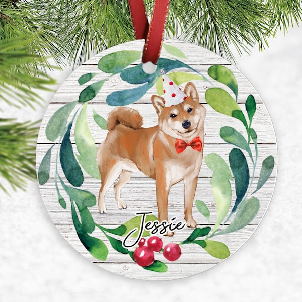 Shiba Inu Christmas ornament , dog ornament , custom dog ornament , Christmas gift for dog lovers , christmas decorations ,Shiba Inu gift