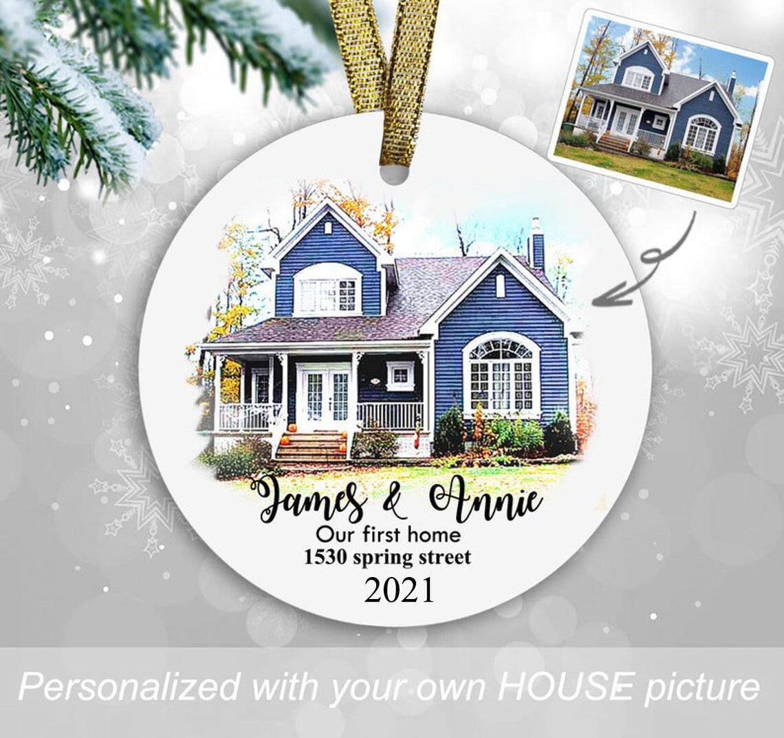 Discover Personalize christmas ornament , custom housewarming gift for Christmas Ornament