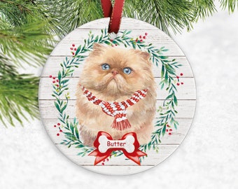 Personailized cat ornament , cats ornament , christmas gift for Cat owner