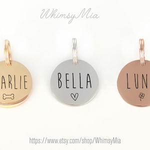 Personalized Pet Tag, Dog Name Tag, Cat Name Tag, Pet ID Tag, Dog Tag, Cat Tag, Cat Collar Tag, Custom Pet Tag, Puppy Tag, Pet Lover Gifts