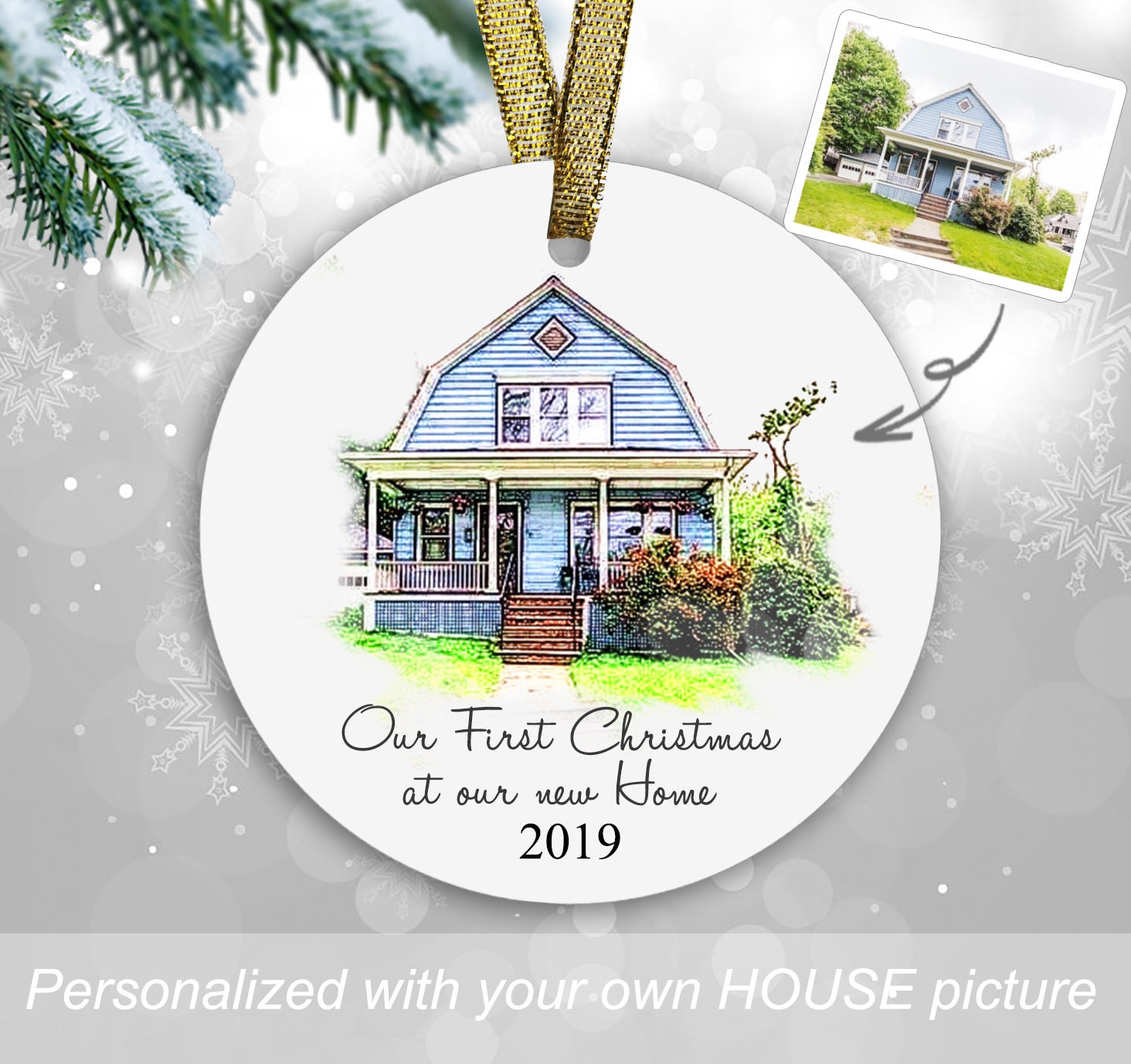 Personalized New Home Christmas Ornament Replaced With Your Etsy