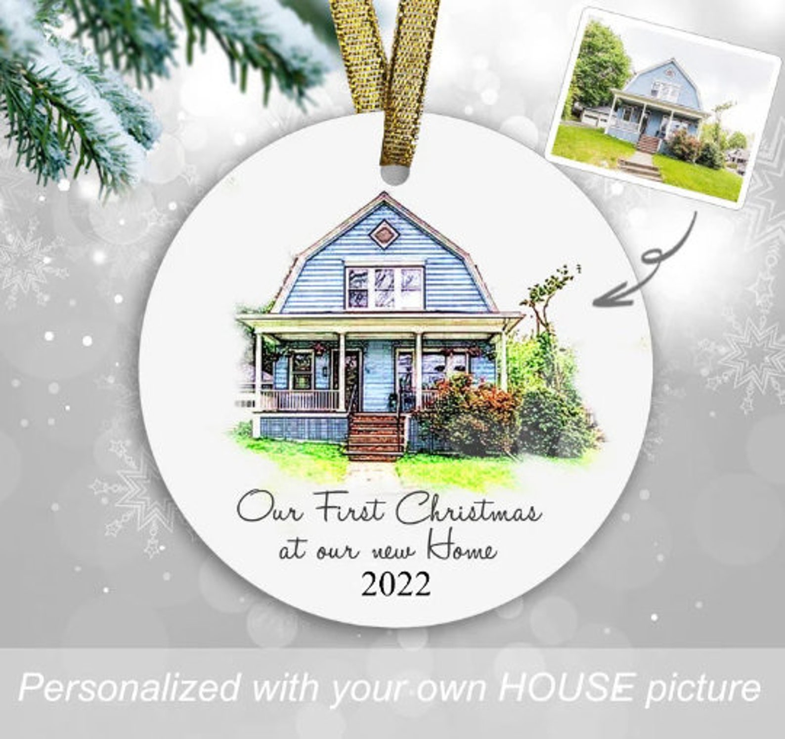 Personalized New Home Christmas Ornament Replaced With Your Etsy