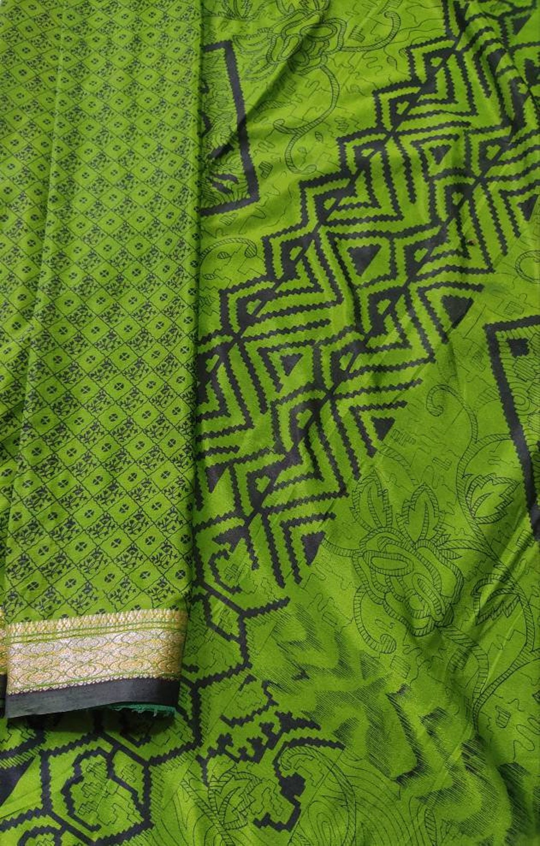 Vintage Saree Mix Silk Indian Sari Fabric Bollywood Floral Etsy