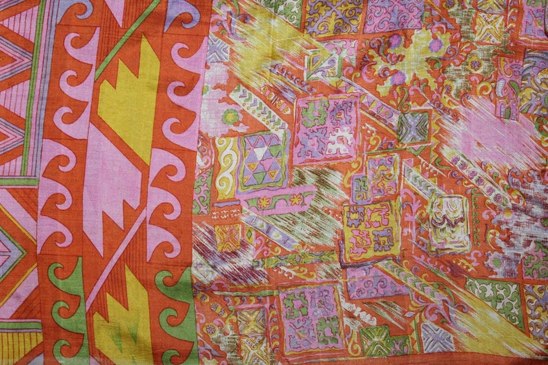 Woman Wear 100/% Pure Silk Saree Fabric Vintage Saree
