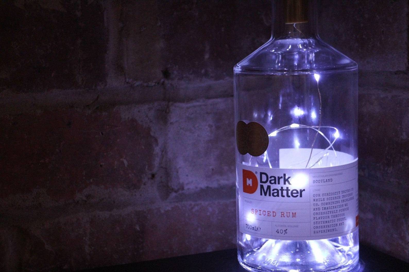 Dark Matter Rum Liquor Bottle Lamp 20 LED Lights Upcycled Etsy