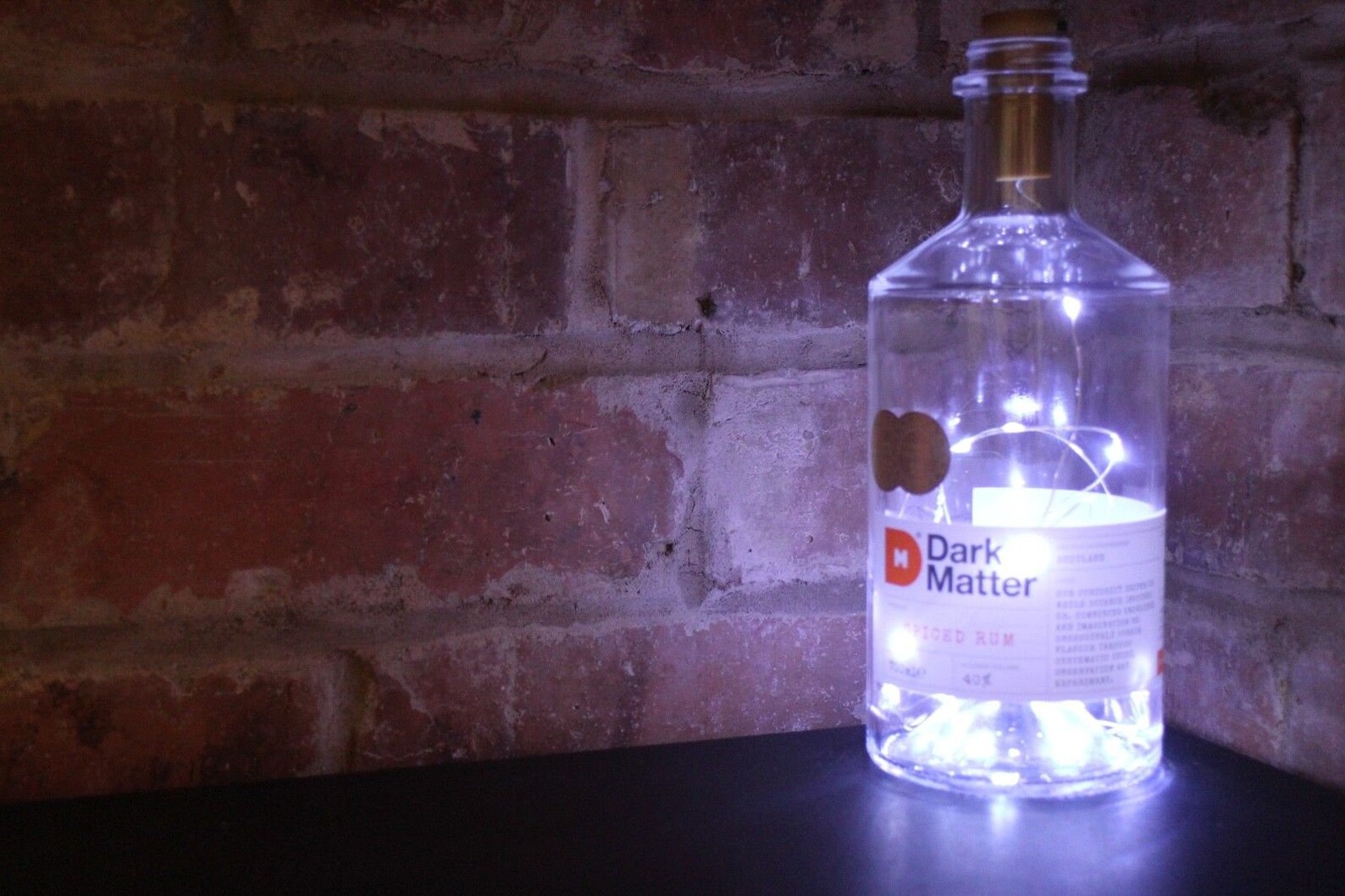 Dark Matter Rum Liquor Bottle Lamp 20 LED Lights Upcycled Etsy